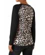 Leopard T-Shirt Raglan Sleeve Black