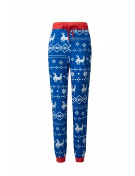 Reindeer Christmas Sweatpants Light Blue