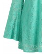 Bell Sleeve Mini Lace Dress - Mint Green M