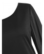 Flare Sleeve Sequin Panel Sheath Dress - Night S