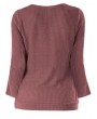Mock Button Ruched Surplice Knitwear - Lipstick Pink S