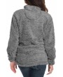 1/4 Zip Pullover Fleece Sweatshirt Gray