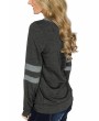Color Block Long Sleeve Sweatshirt Dark Grey