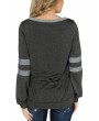 Color Block Long Sleeve Sweatshirt Dark Grey